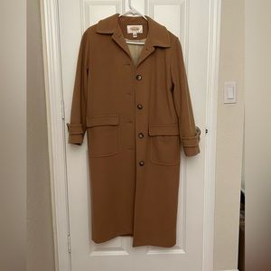 Vintage Talbots Camel Long Wool Coat